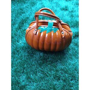 Orange Pumpkin Shaped Shoulder Handbag Purse